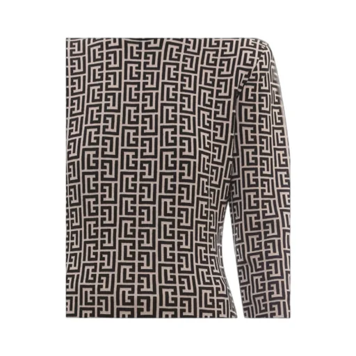 Monogram Jacquard Slim Cut Knitted Jumper