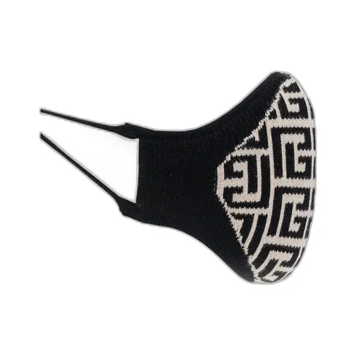 Monogram-Print Knitted Face Mask