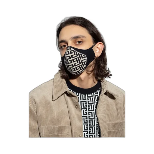 Monogram-Print Knitted Face Mask