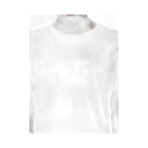 Khaki Cotton T-Shirt With Embossed Logo