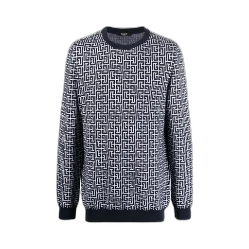 Motif-Print Long-Sleeve Jumper