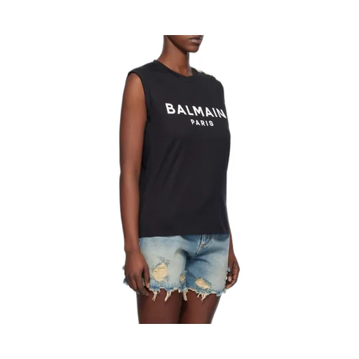Logo Printed Sleeveless Tank Top