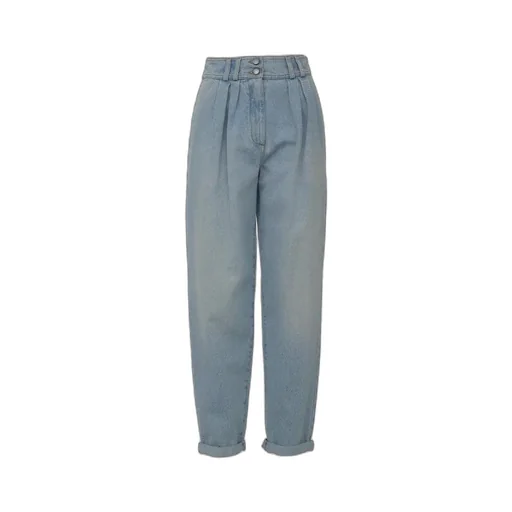 Pleated Tapered Jeans