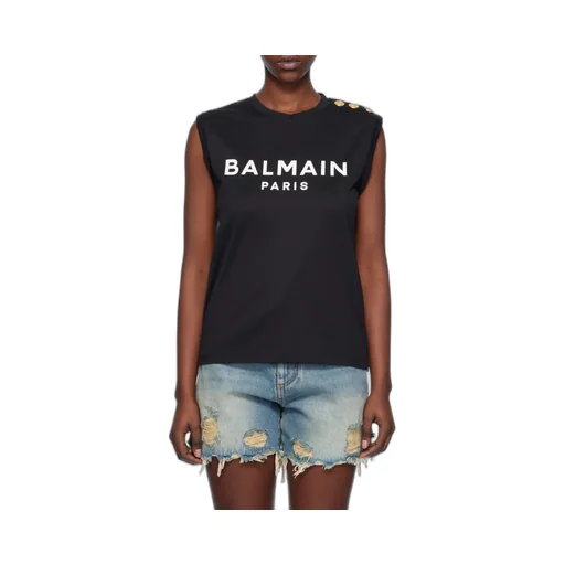 Logo Printed Sleeveless Tank Top