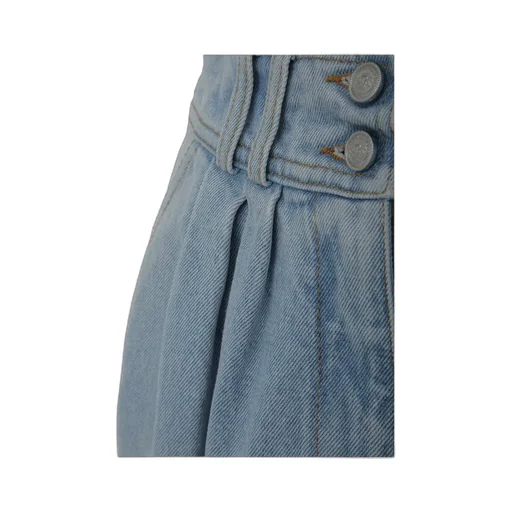 Pleated Tapered Jeans