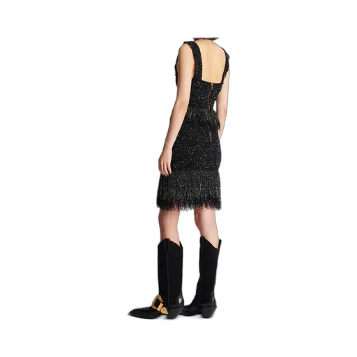 Tweed Fringed Mini Skirt