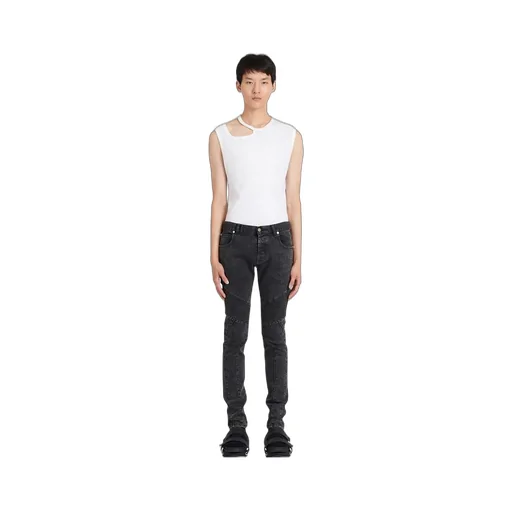 Logo Debossed Skinny Jeans