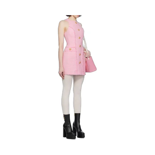 Sleeveless Buttoned Mini Dress
