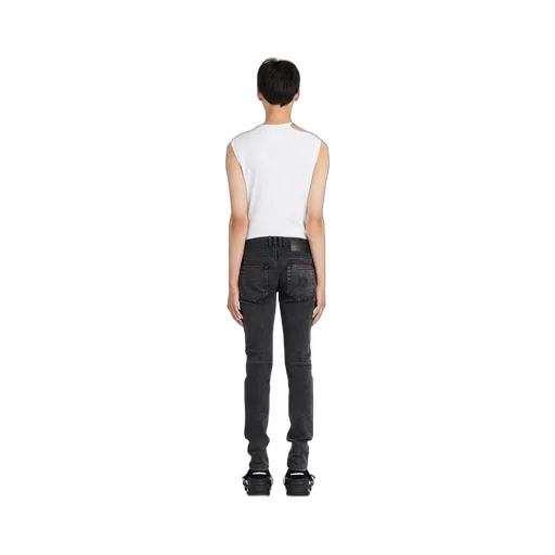 Logo Debossed Skinny Jeans