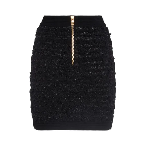 Ribbed Tweed Mini Skirt