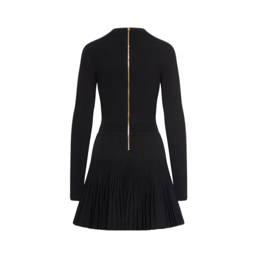 Ribbed Knit Flared Mini Dress