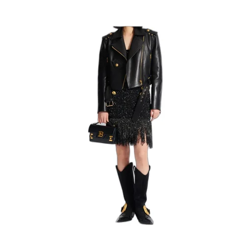 Tweed Fringed Mini Skirt