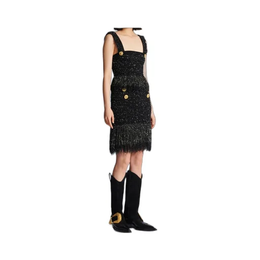 Tweed Fringed Mini Skirt