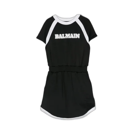 Logo Printed Crewneck Short-Sleeved Dress