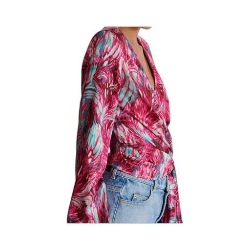 Floral Printed Tie Front Top