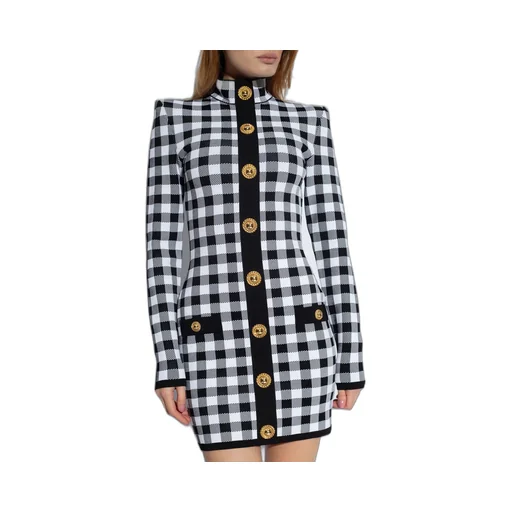Gingham Fine Knit Dress