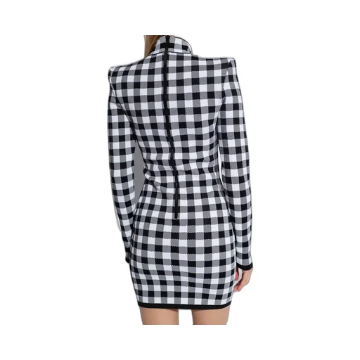 Gingham Fine Knit Dress