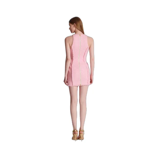 Sleeveless Buttoned Mini Dress