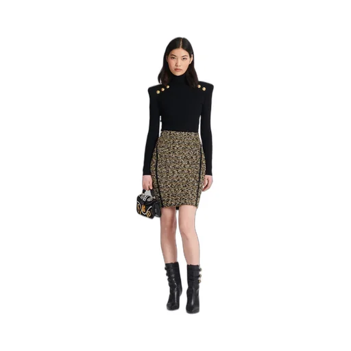 Lurex Tweed Pencil Skirt