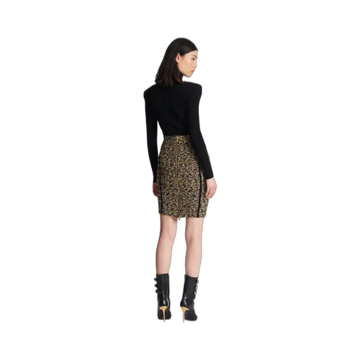 Lurex Tweed Pencil Skirt