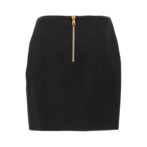 Button Detailed Mini Asymmetrical Skirt