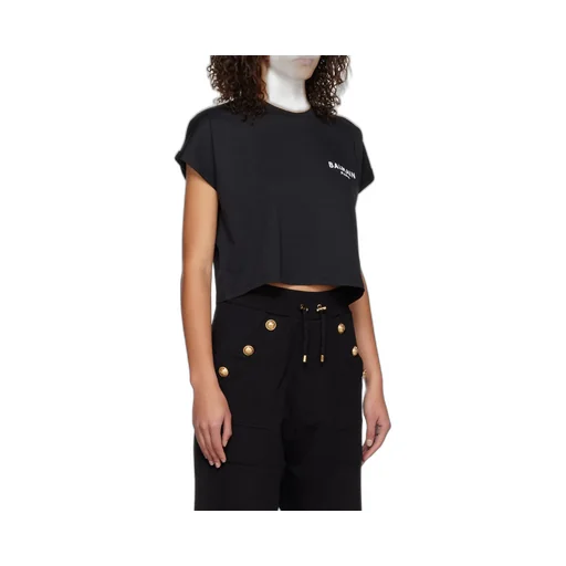 Logo Printed Cropped T-Shirt