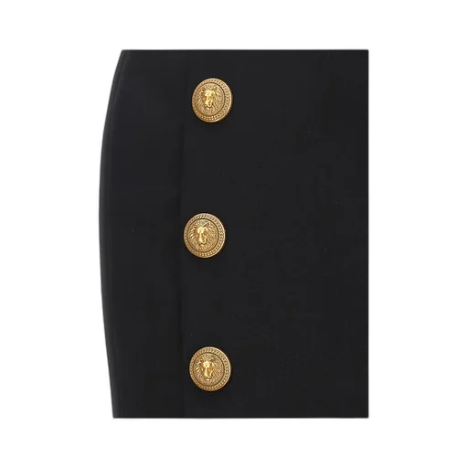 Button Detailed Mini Asymmetrical Skirt
