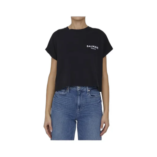 Logo Printed Cropped T-Shirt