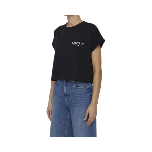 Logo Printed Cropped T-Shirt