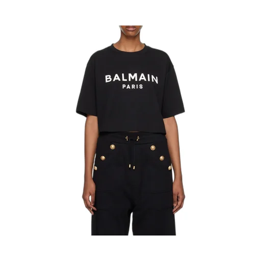 Logo Printed Cropped T-Shirt