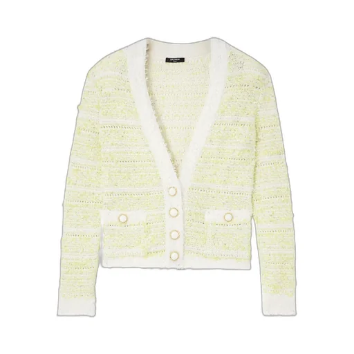 V-Neck Textured Cardigan