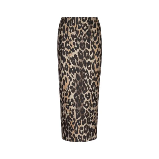 Animal-Printed Midi Skirt