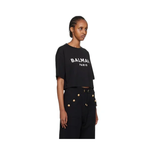 Logo Printed Cropped T-Shirt