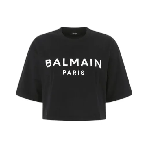 Logo Printed Cropped T-Shirt