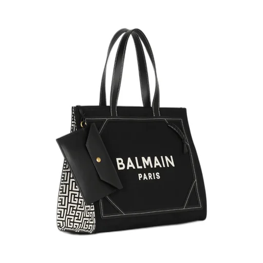 B-Army 42 Monogrammed Canvas And Smooth Leather Tote Bag