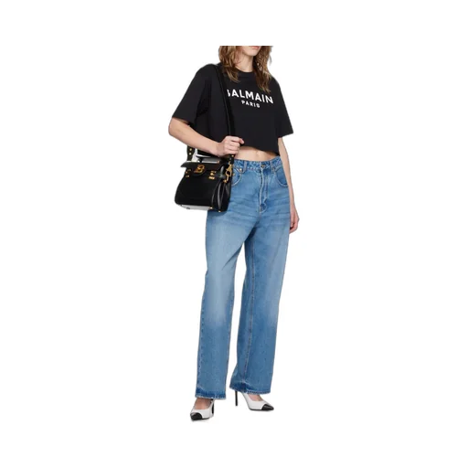 Logo Printed Cropped T-Shirt
