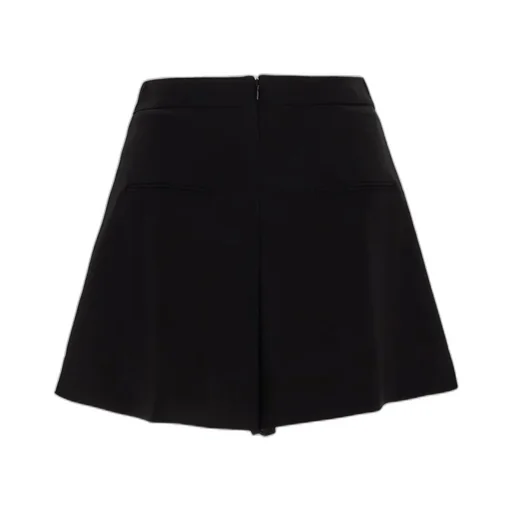 Button Embellished Rear Zipped Shorts