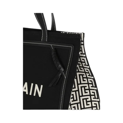 B-Army 42 Monogrammed Canvas And Smooth Leather Tote Bag