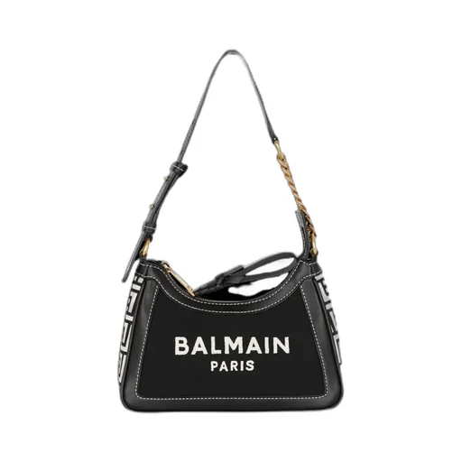 B-Army Monogrammed Canvas And Smooth Leather Handbag