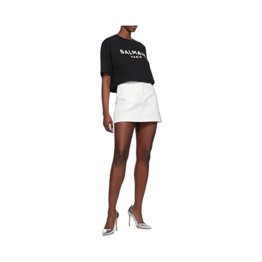 Logo Printed Cropped T-Shirt
