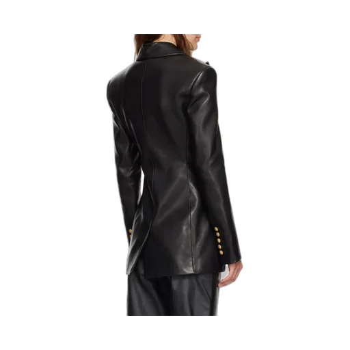 Single-Breasted Leather Jacket