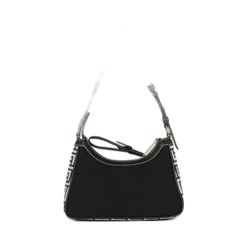 B-Army Monogrammed Canvas And Smooth Leather Handbag