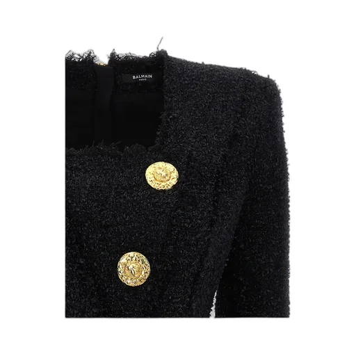 Glitter-Detail Tweed Minidress