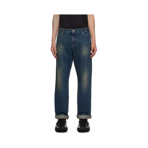 Belt-Looped Straight-Leg Jeans