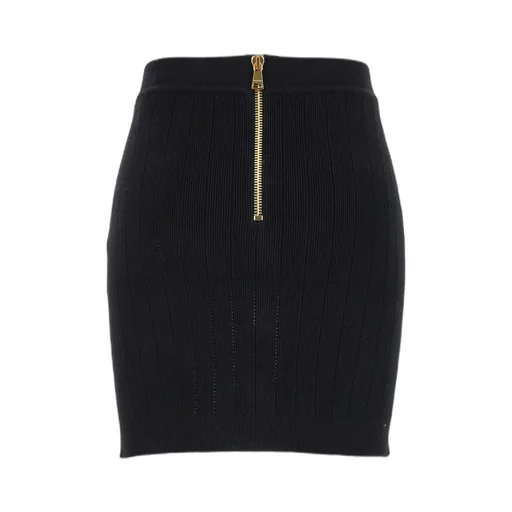 Button Detailed High-Rise Mini Skirt