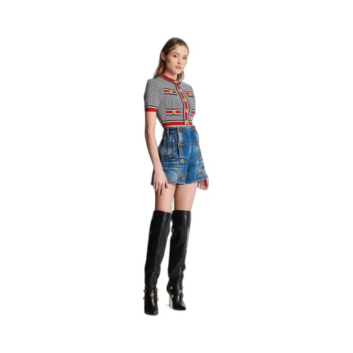 Jacquard Monogrammed Top