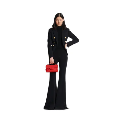 Mock Neck Rib-Knitted Top