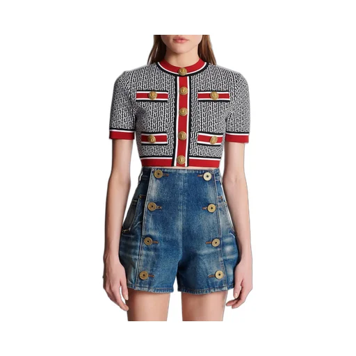 Jacquard Monogrammed Top