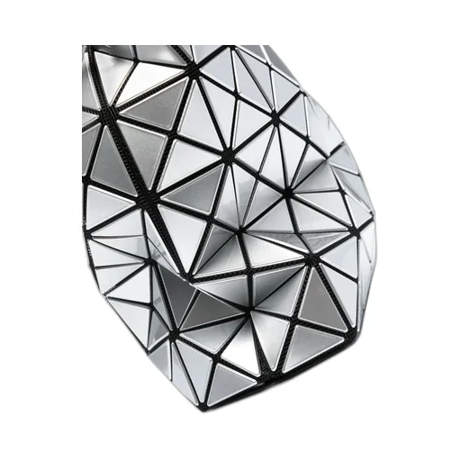 Geometric-Pattern Drawstring Bucket Bag