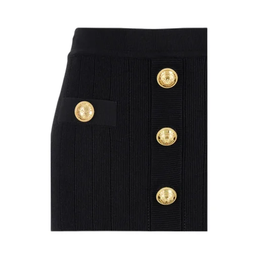 Button Detailed High-Rise Mini Skirt
